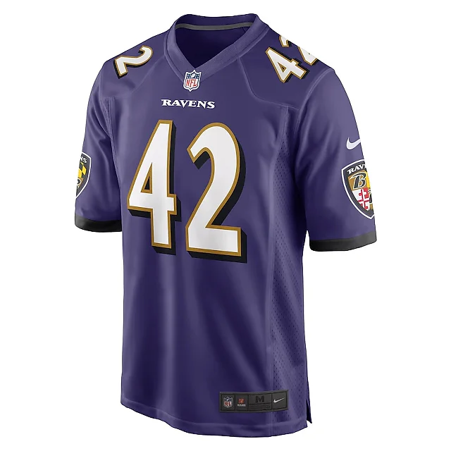 Zennovawear Patrick Ricard 42 Baltimore Ravens Men Game Jersey - Purple
