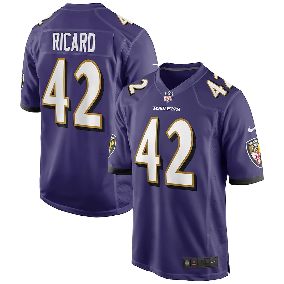 Zennovawear Patrick Ricard 42 Baltimore Ravens Men Game Jersey - Purple