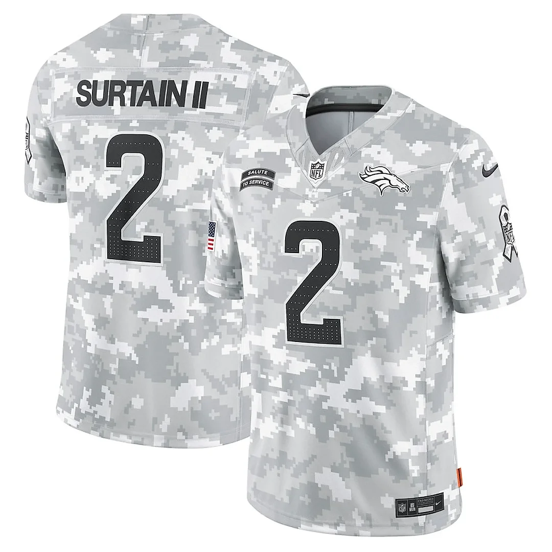 Zennovawear Patrick Surtain II 2 Denver Broncos 2024 Salute to Service Limited Men Jersey - Arctic Camo