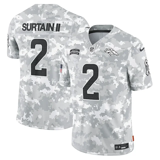 Zennovawear Patrick Surtain II 2 Denver Broncos 2024 Salute to Service Limited Men Jersey - Arctic Camo