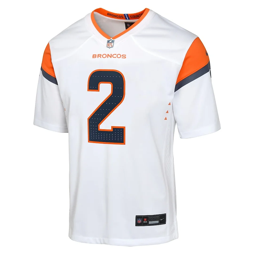 Zennovawear Patrick Surtain II 2 Denver Broncos Game YOUTH Jersey - White