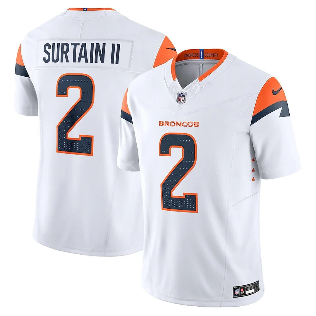 Zennovawear Patrick Surtain II 2 Denver Broncos Vapor F.U.S.E. Limited Men Jersey - White