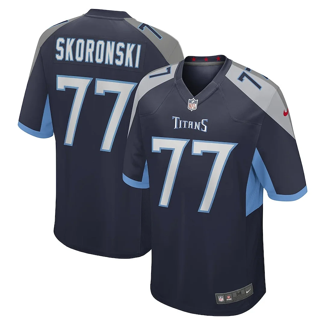 Zennovawear Peter Skoronski 77 Tennessee Titans Game Men Jersey - Navy