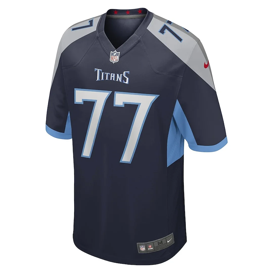 Zennovawear Peter Skoronski 77 Tennessee Titans Game Men Jersey - Navy