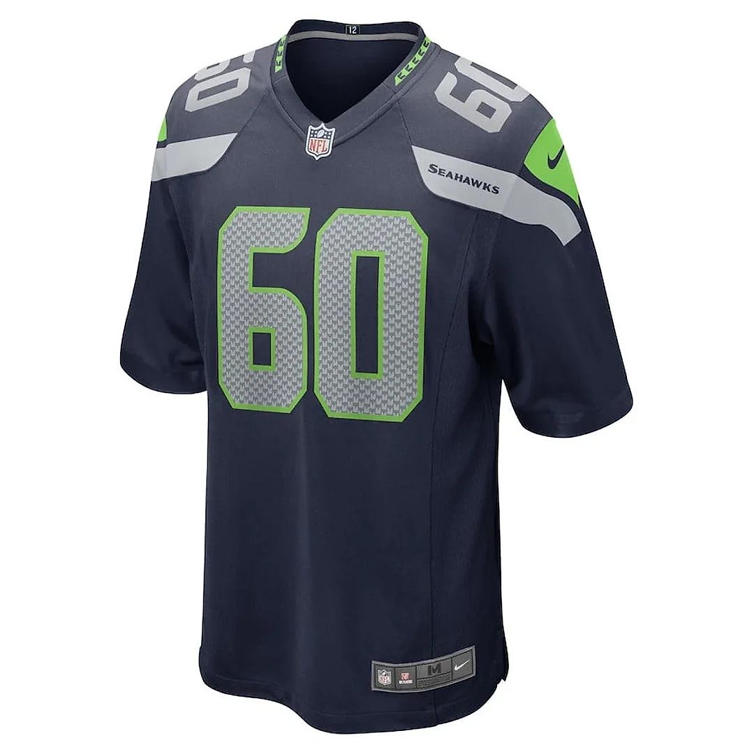 Zennovawear Phil Haynes 60 Seattle Seahawks Men Game Jersey - College Navy