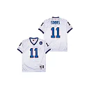 Zennovawear Phil Simms 11 New York Giants Spider Lockhart 43 Patch Throwback Men Jersey - White