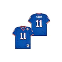 Zennovawear Phil Simms 11 New York Giants Spider Lockhart 43 Patch Throwback Men Jersey - Blue