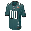 Zennovawear Philadelphia Eagles Super Bowl LIX 'New Orleans - A Symphony of Sport' EMBROIDERED Game Men Custom Jersey - Midnight Green