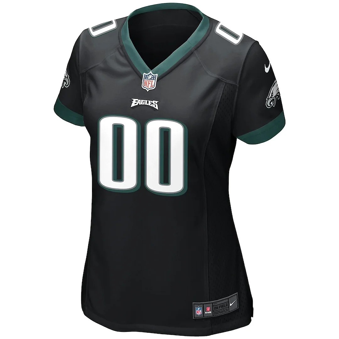 Zennovawear Philadelphia Eagles Women Alternate Custom Game Jersey - Black