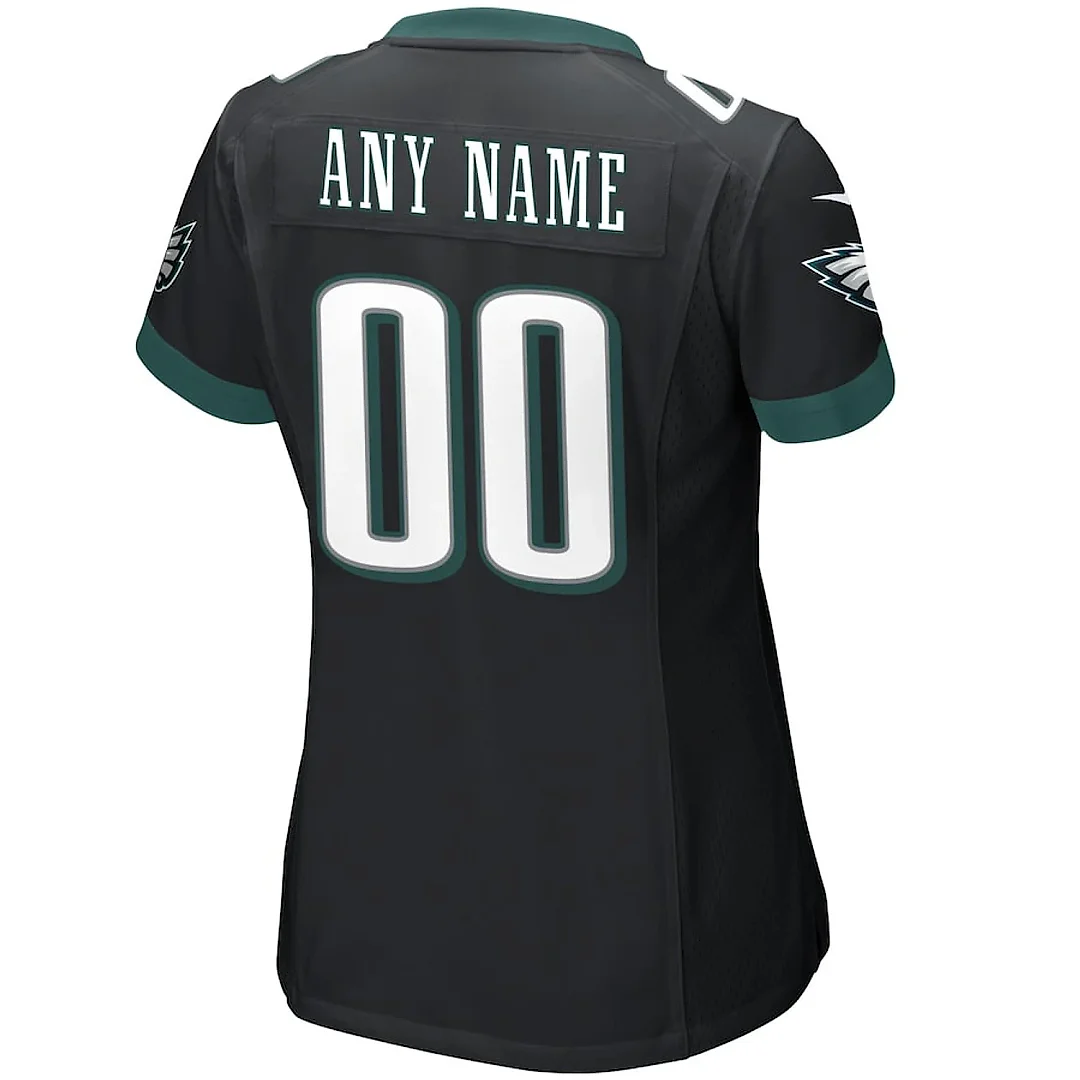 Zennovawear Philadelphia Eagles Women Alternate Custom Game Jersey - Black