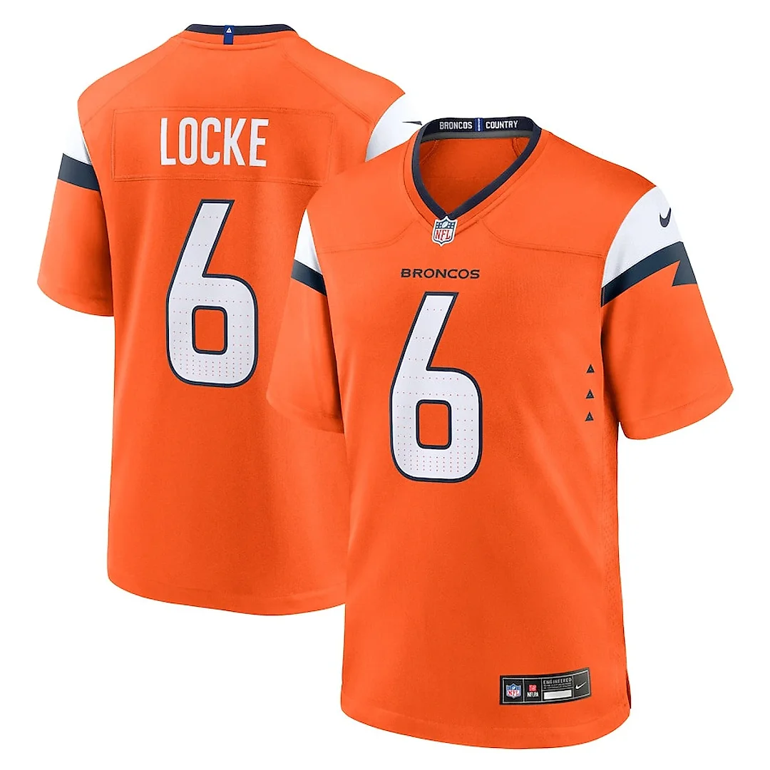 Zennovawear P.J. Locke 6 Denver Broncos Team Game Men Jersey - Orange