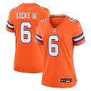 Zennovawear P.J. Locke III 6 Denver Broncos Women's Mile High Collection 1977 Throwback Player Game Jersey - Orange