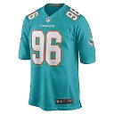 Zennovawear Porter Gustin 96 Miami Dolphins Men Game Jersey - Aqua