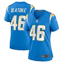 Zennovawear Praise Olatoke 46 Los Angeles Chargers Women's Game Jersey - Powder Blue