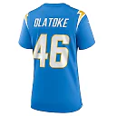Zennovawear Praise Olatoke 46 Los Angeles Chargers Women's Game Jersey - Powder Blue