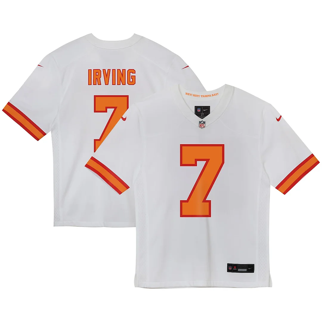 Zennovawear Bucky Irving '76 Tampa Bay Buccaneers Preschool Game Jersey - White
