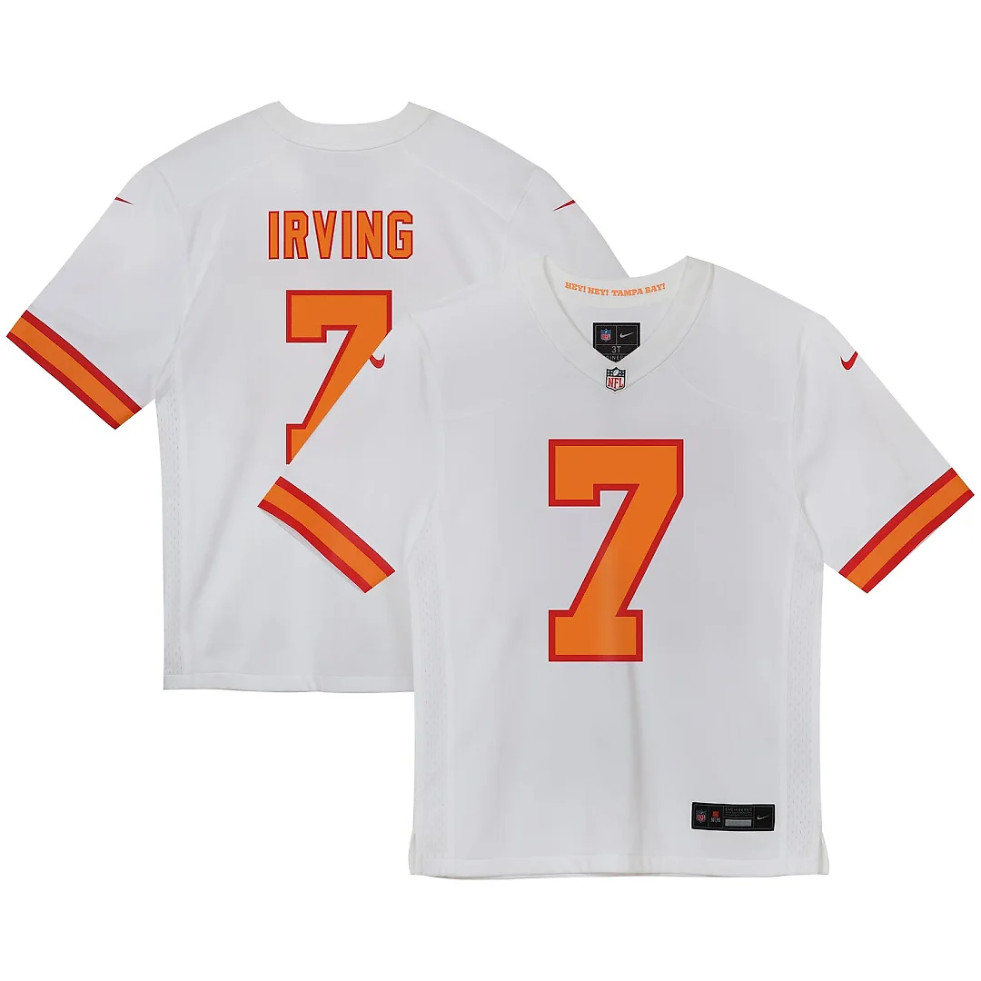 Zennovawear Bucky Irving '76 Tampa Bay Buccaneers Preschool Game Jersey - White