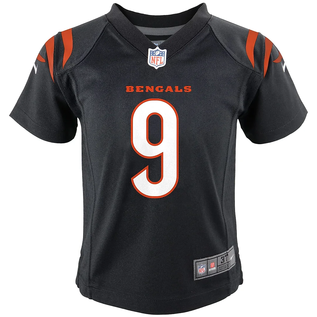 Zennovawear Preschool Cincinnati Bengals Joe Burrow Black Game Jersey