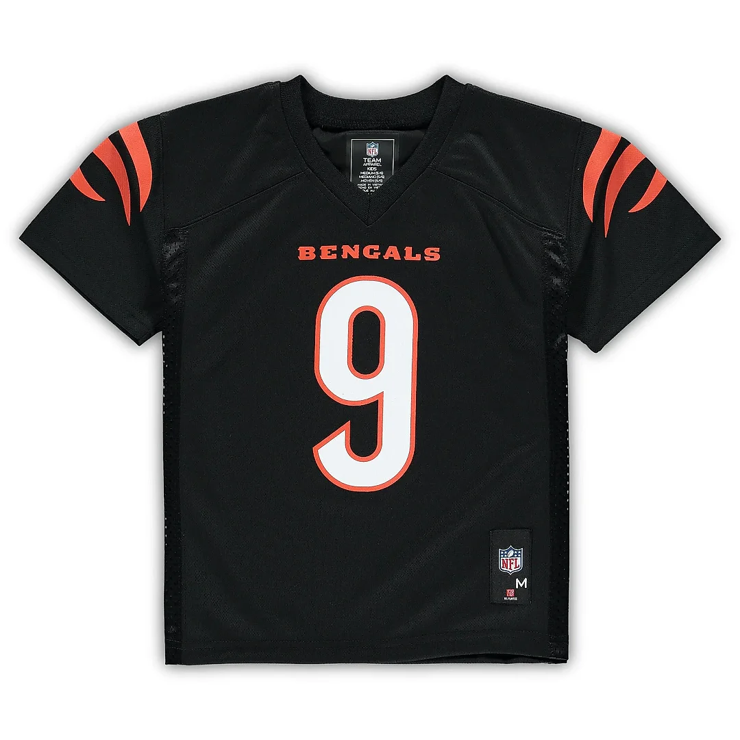 Zennovawear Preschool Cincinnati Bengals Joe Burrow Black Player Jersey