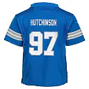 Zennovawear Preschool Detroit Lions Aidan Hutchinson Blue Player Game Jersey