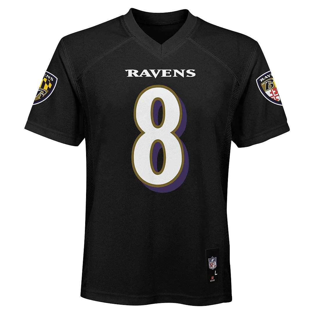 Zennovawear Lamar Jackson Baltimore Ravens Preschool Replica Player Jersey - Black
