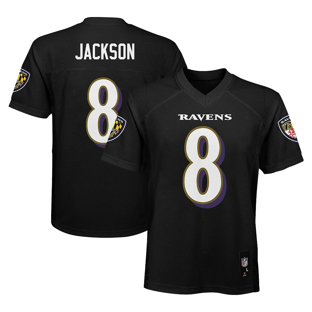 Zennovawear Lamar Jackson Baltimore Ravens Preschool Replica Player Jersey - Black
