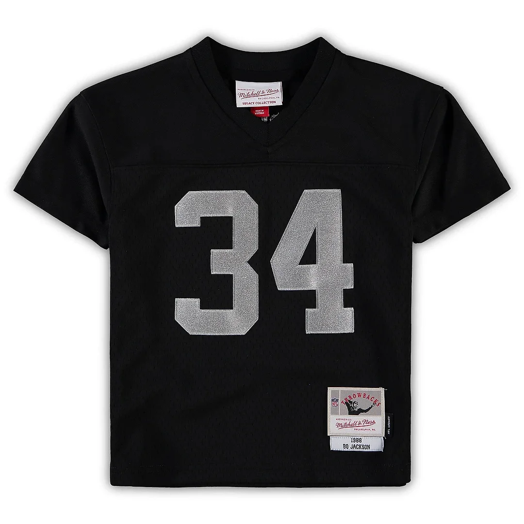 Zennovawear Preschool Las Vegas Raiders Bo Jackson Mitchell & Ness Black 1988 Retired Player Legacy Jersey