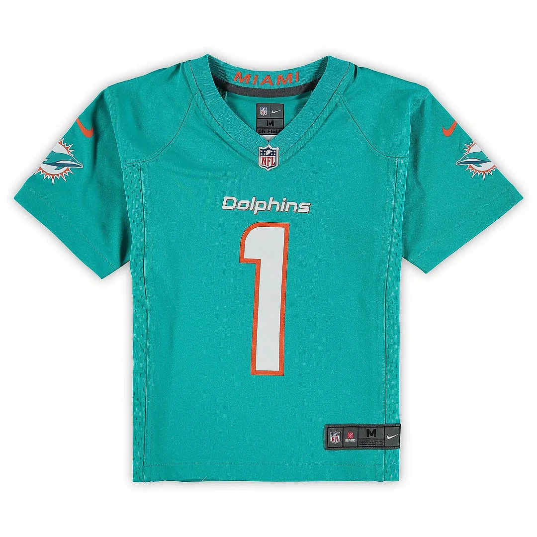 Zennovawear Preschool Miami Dolphins Tua Tagovailoa Aqua Game Jersey