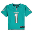 Zennovawear Preschool Miami Dolphins Tua Tagovailoa Aqua Game Jersey