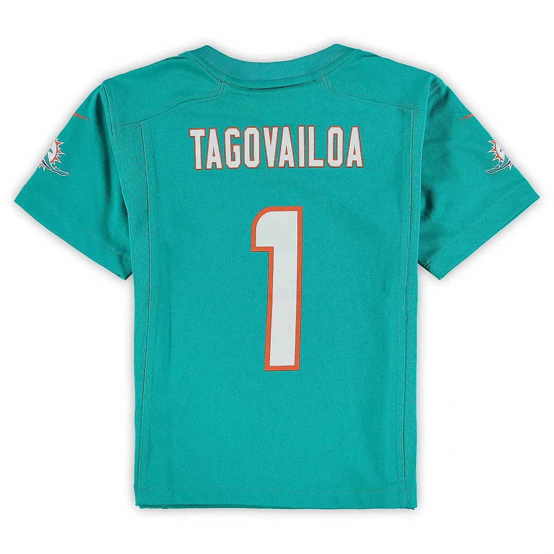 Zennovawear Preschool Miami Dolphins Tua Tagovailoa Aqua Game Jersey