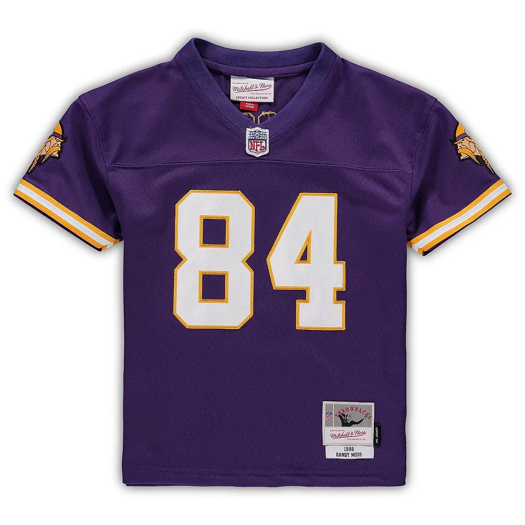 Zennovawear Preschool Minnesota Vikings Randy Moss Mitchell & Ness Purple 1998 Retired Legacy Jersey