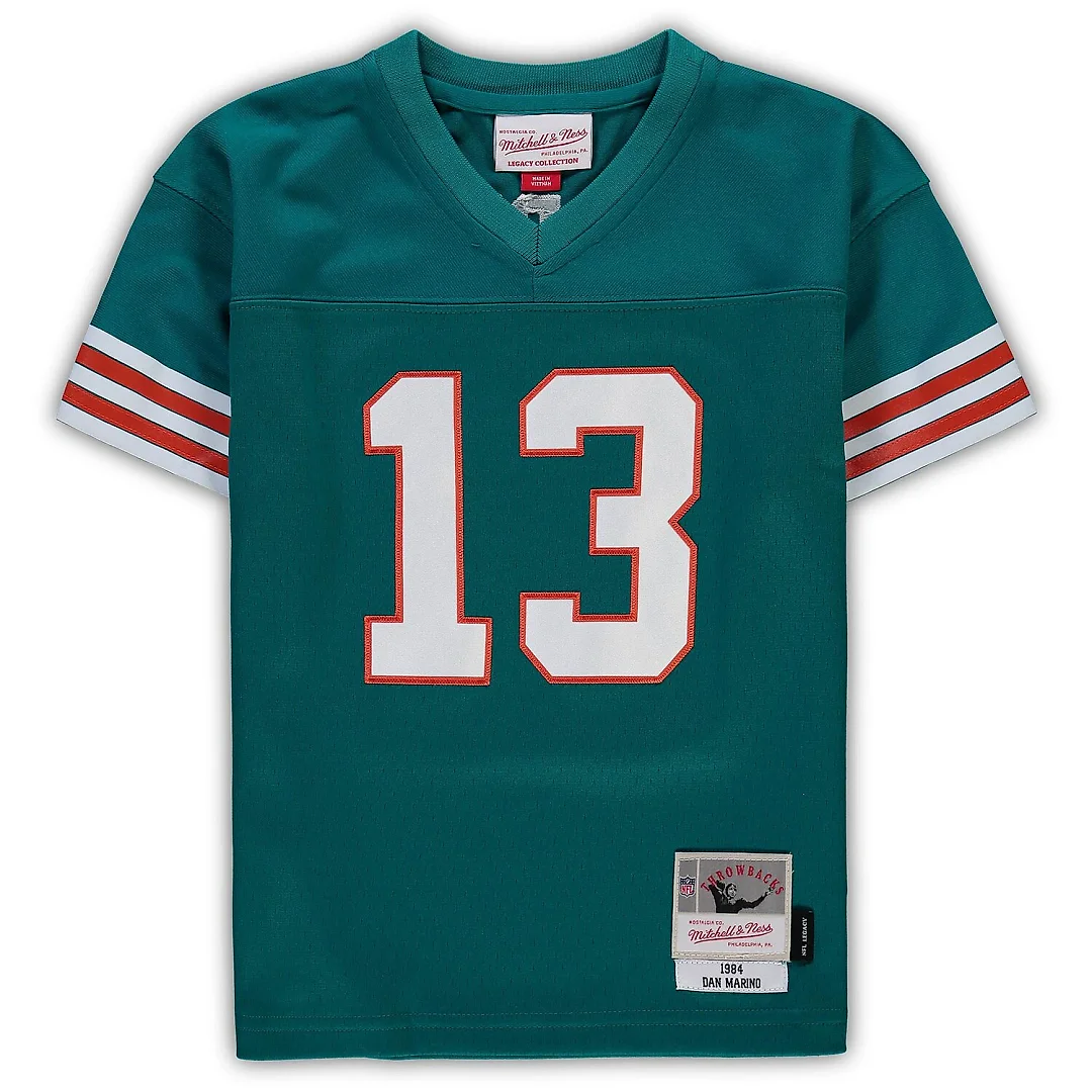 Zennovawear Dan Marino Miami Dolphins Male Preschool 1984 Retired Legacy Jersey - Aqua