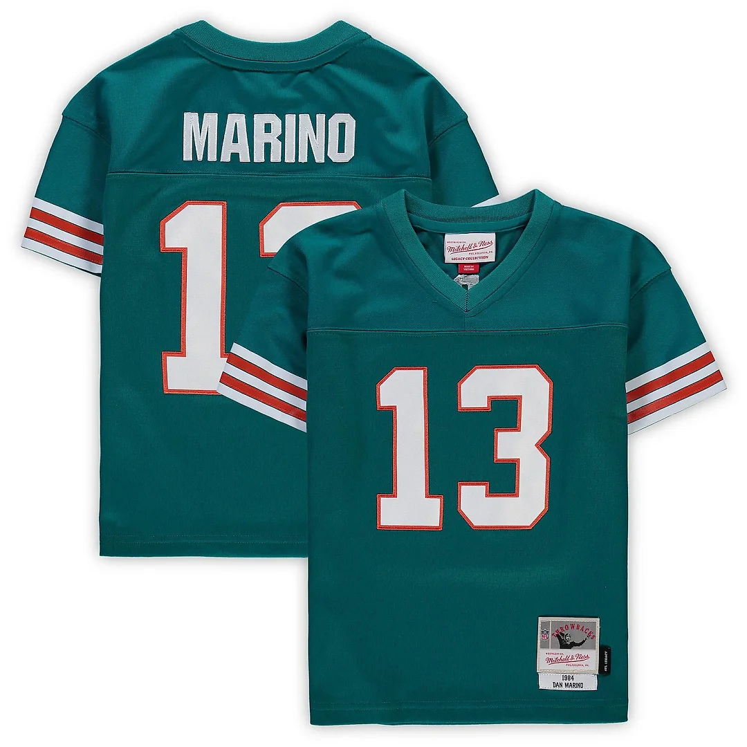 Zennovawear Dan Marino Miami Dolphins Male Preschool 1984 Retired Legacy Jersey - Aqua