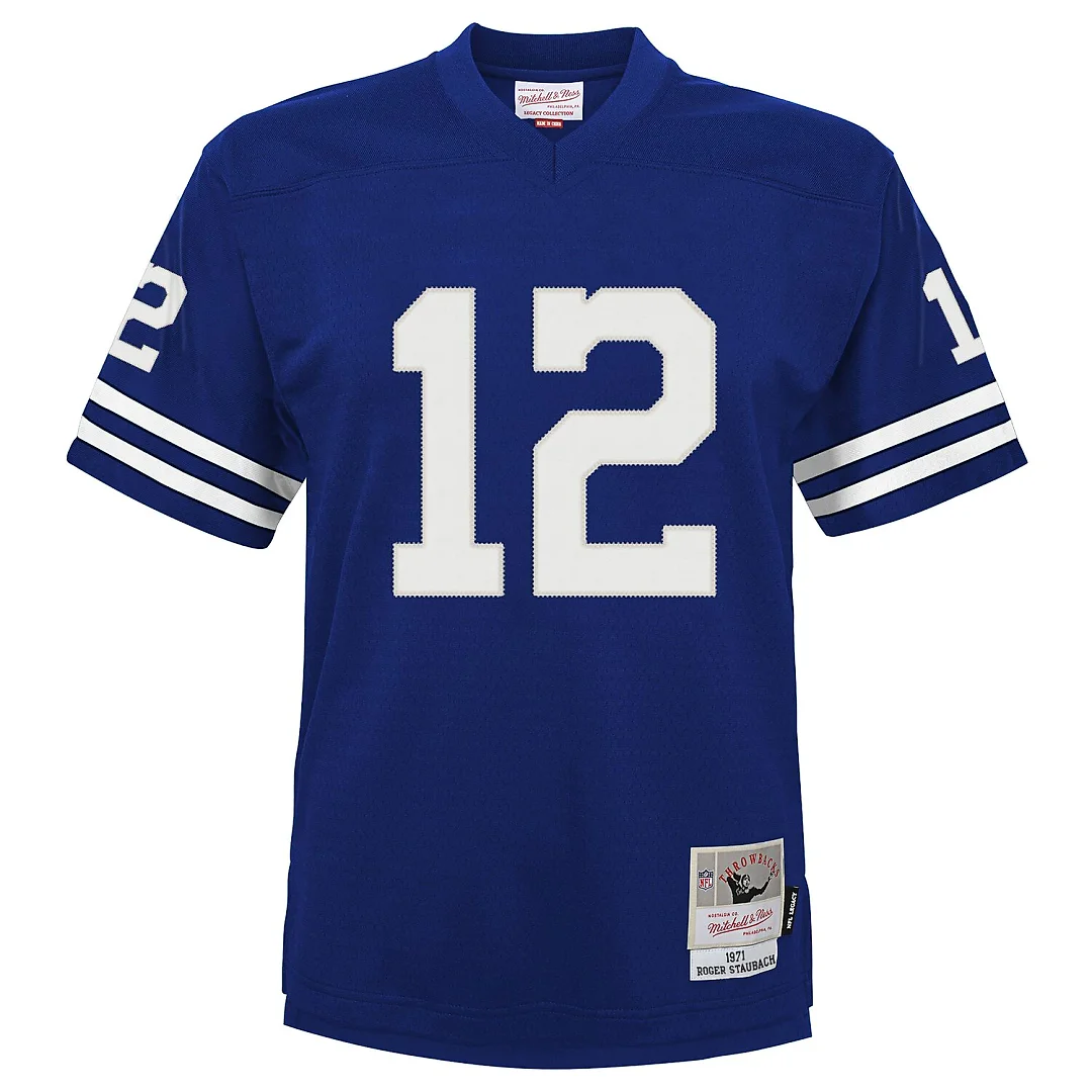 Zennovawear Roger Staubach Dallas Cowboys Preschool 1971 Retired Player Legacy Jersey - Navy