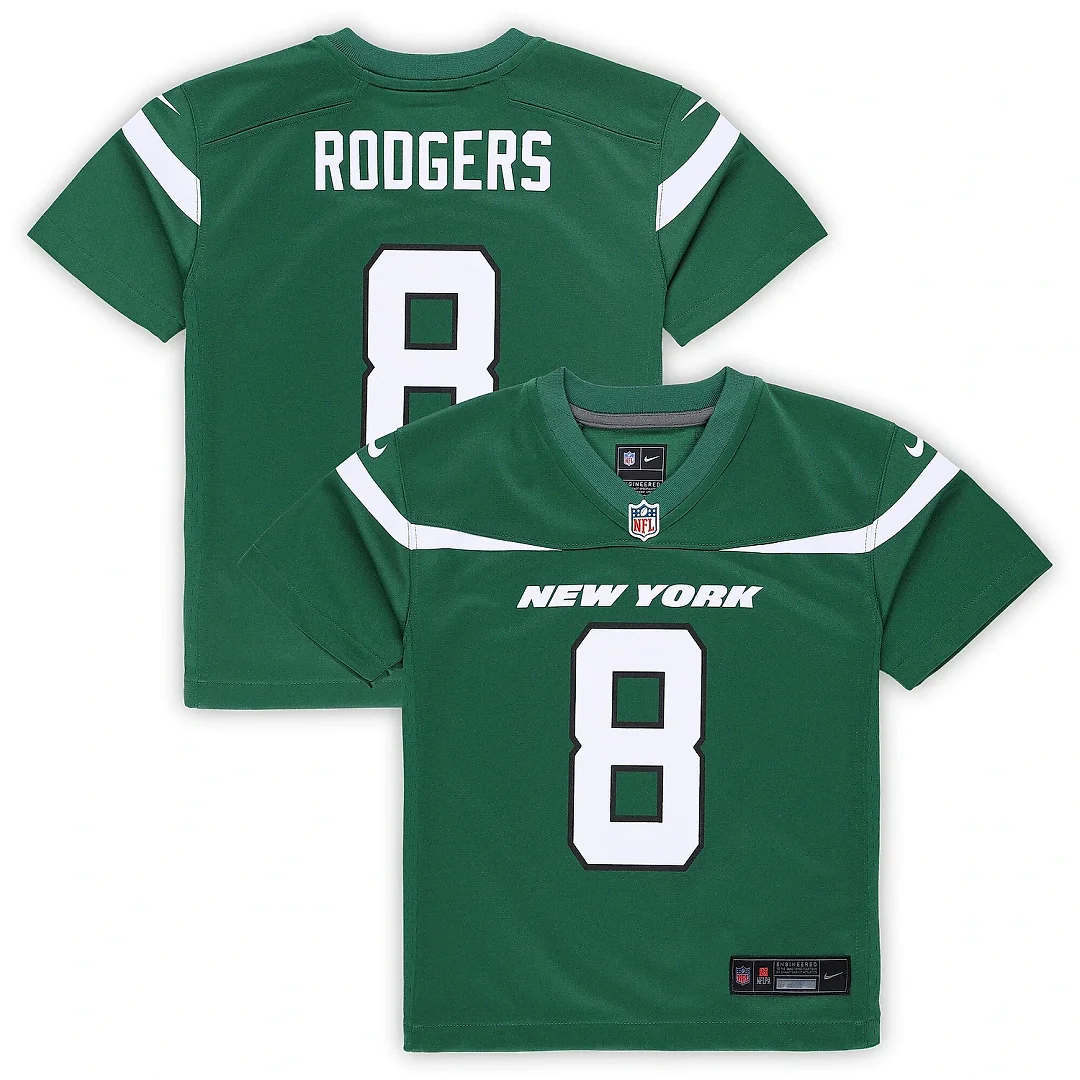 Zennovawear Preschool New York Jets Aaron Rodgers Gotham Green Game Jersey