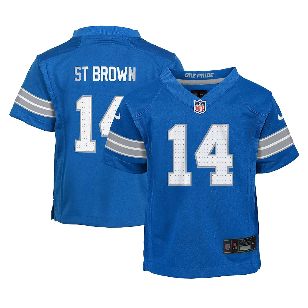Zennovawear Amon-Ra St. Brown Detroit Lions Preschool Player Game Jersey - Blue