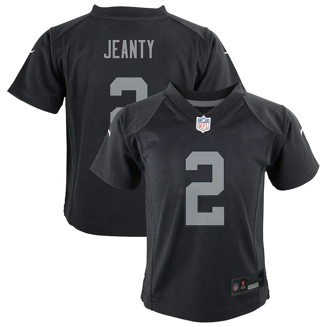Zennovawear Ashton Jeanty Las Vegas Raiders Preschool Team Player Game Jersey - Black
