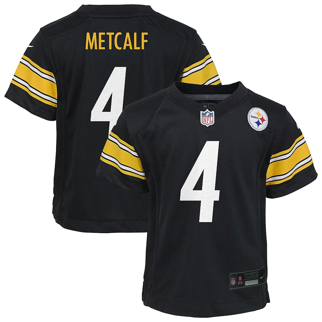 Zennovawear D.K. Metcalf Pittsburgh Steelers Preschool Team Game Jersey - Black
