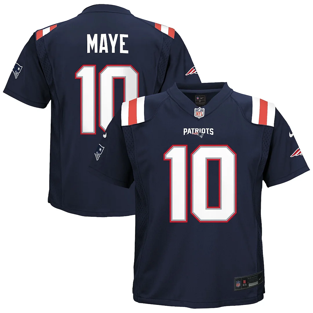 Zennovawear Drake Maye New England Patriots Preschool Player Game Jersey - Navy