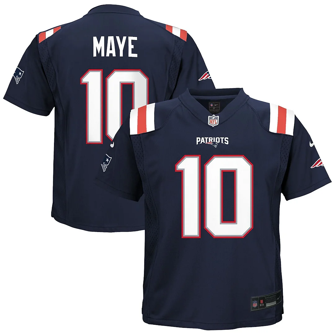 Zennovawear Drake Maye New England Patriots Preschool Player Game Jersey - Navy