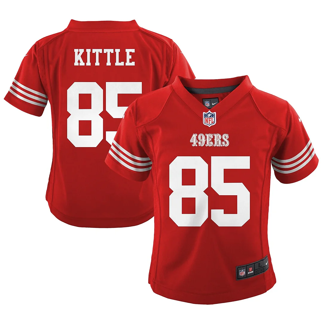Zennovawear George Kittle San Francisco 49ers Preschool Game Jersey - Scarlet
