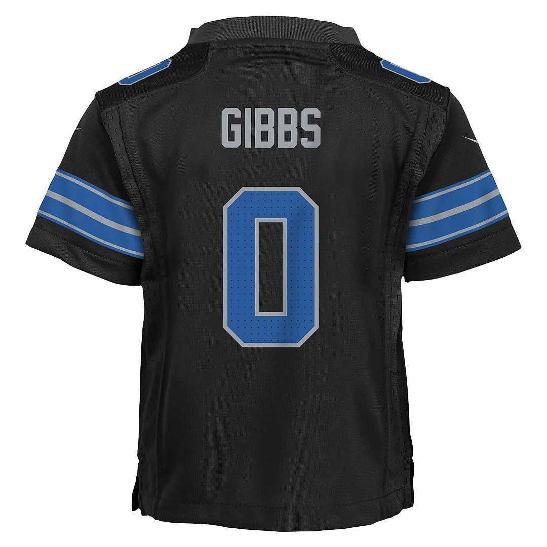 Zennovawear Jahmyr Gibbs Detroit Lions Preschool Alternate Game Jersey - Black