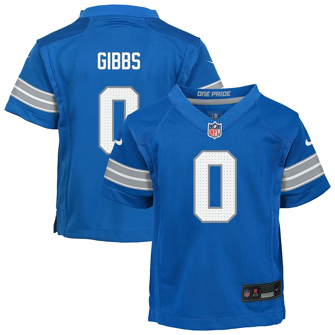 Zennovawear Jahmyr Gibbs Detroit Lions Preschool Team Player Game Jersey - Blue