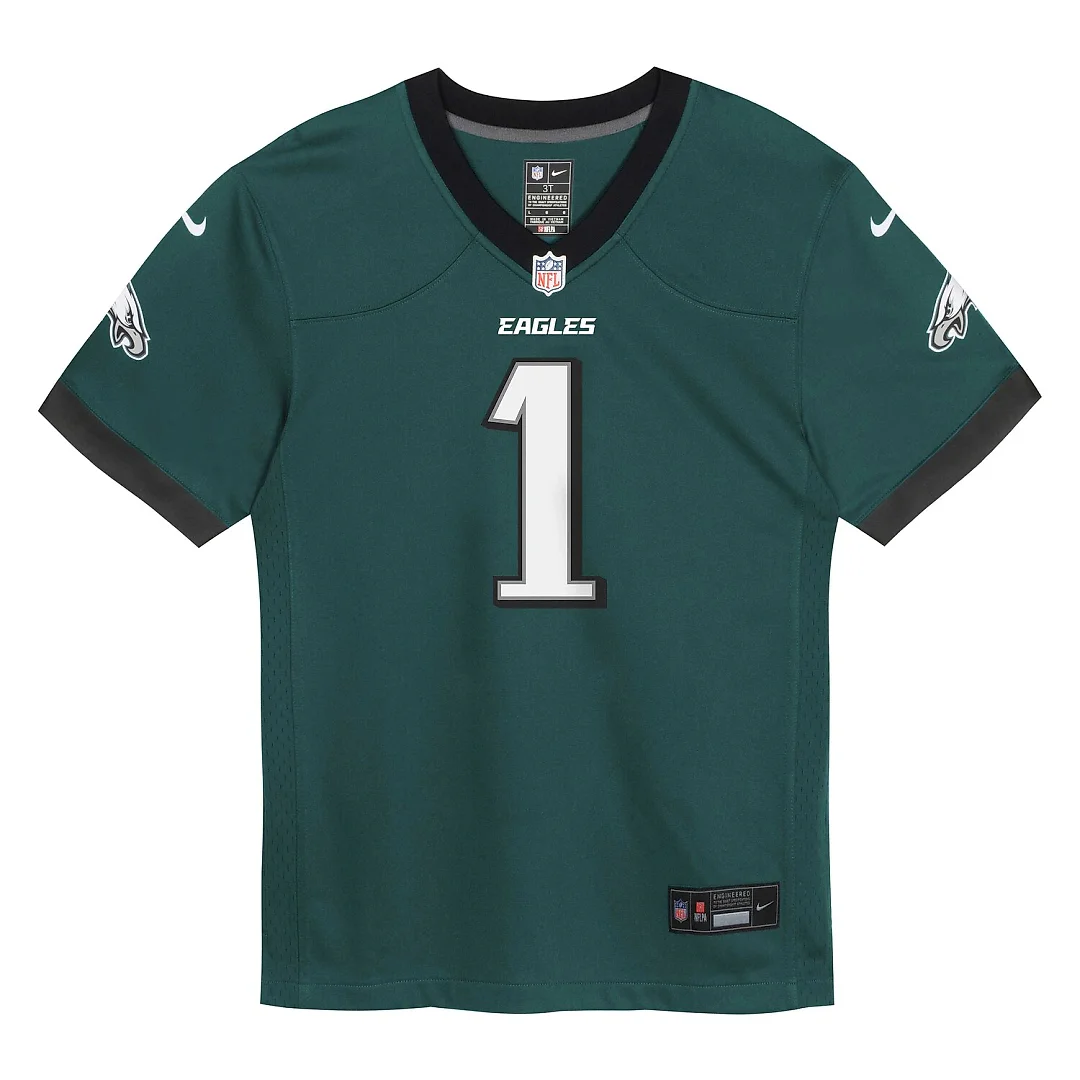 Zennovawear Jalen Hurts Philadelphia Eagles Preschool Team Game Jersey - Midnight Green