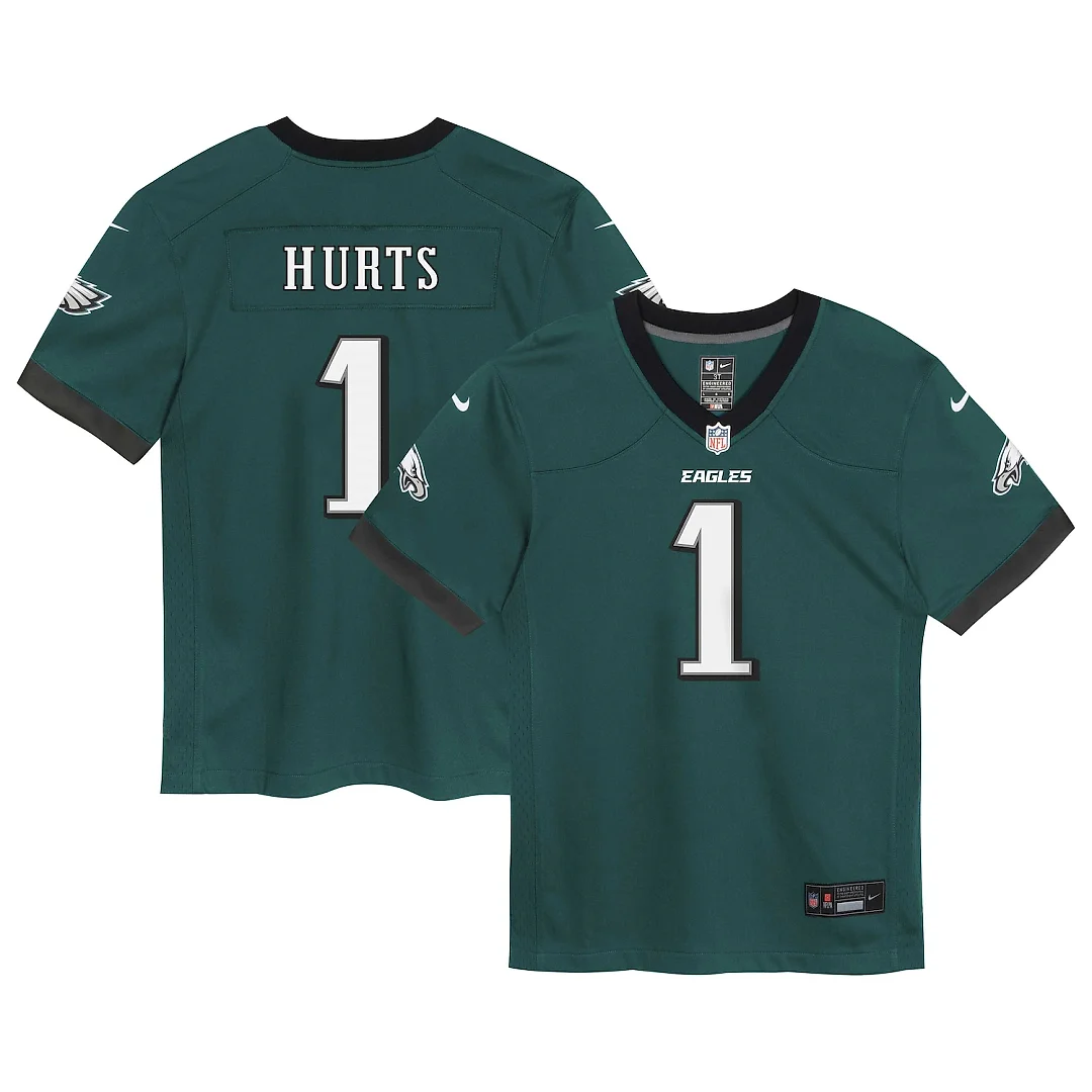 Zennovawear Jalen Hurts Philadelphia Eagles Preschool Team Game Jersey - Midnight Green
