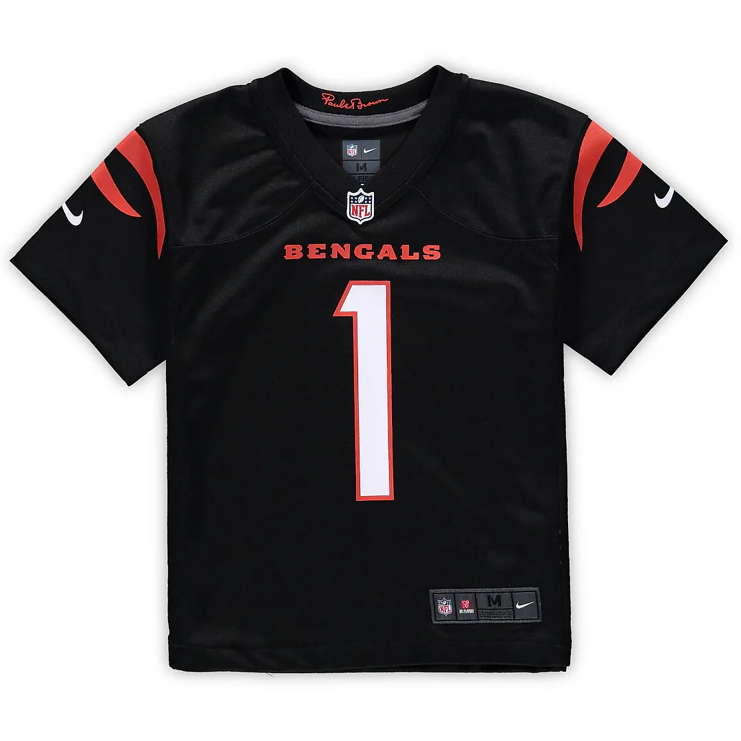 Zennovawear Ja'Marr Chase Cincinnati Bengals Preschool Game Jersey - Black