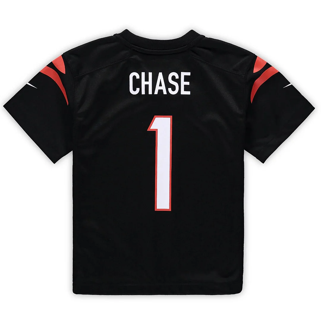 Zennovawear Ja'Marr Chase Cincinnati Bengals Preschool Game Jersey - Black