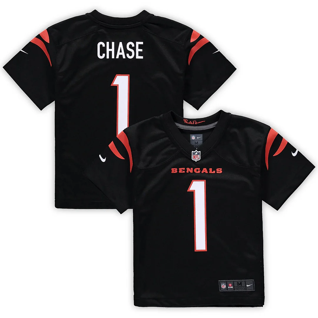 Zennovawear Ja'Marr Chase Cincinnati Bengals Preschool Game Jersey - Black