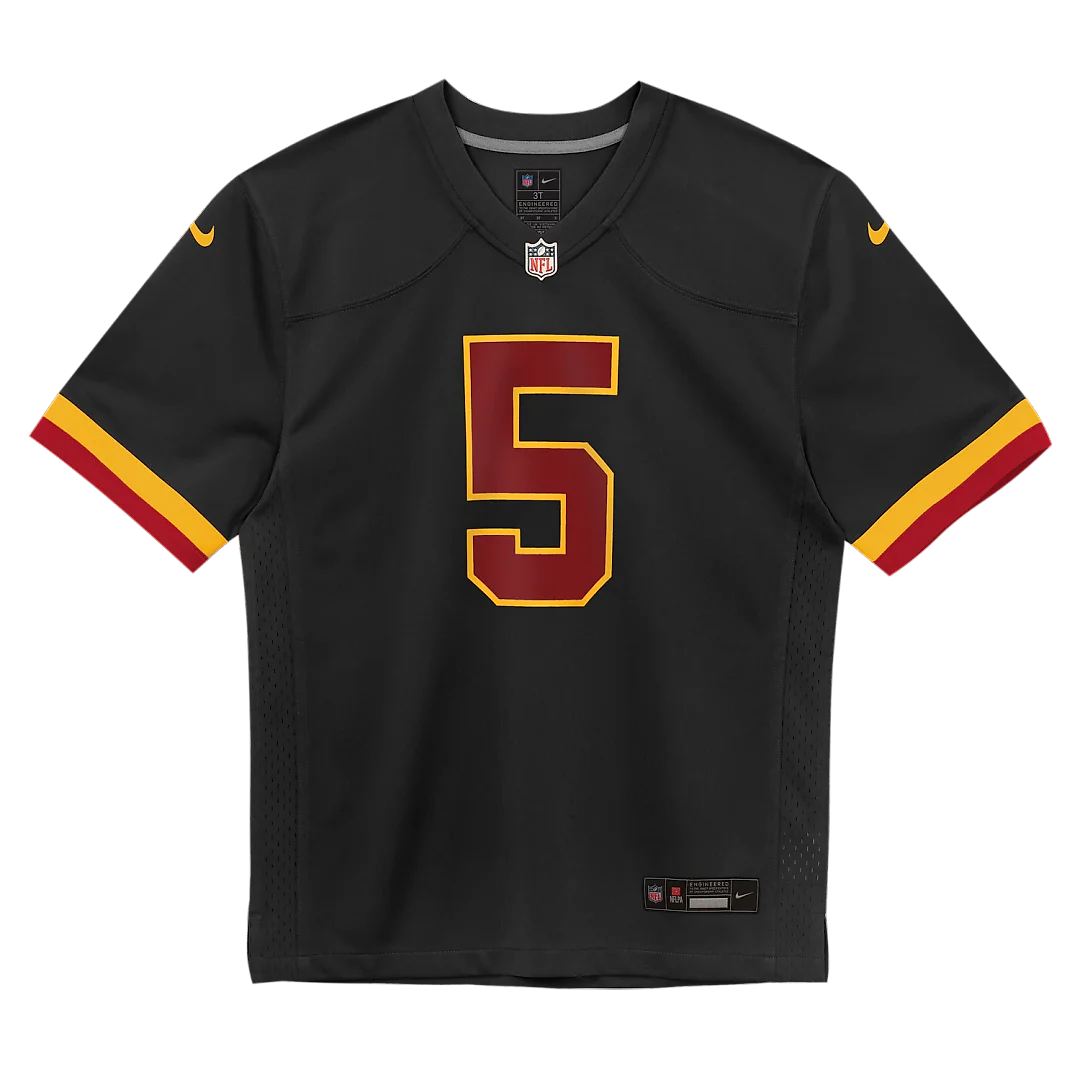 Zennovawear Jayden Daniels Washington Commanders Preschool Alternate Game Jersey - Black