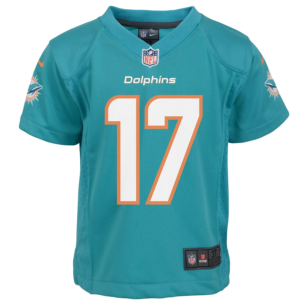 Zennovawear Jaylen Waddle Miami Dolphins Preschool Game Jersey - Aqua